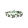 Trendfährte Hundehalsband Leder geflochten [Mint/Anthrazit - XS: ca. 28-35 cm]