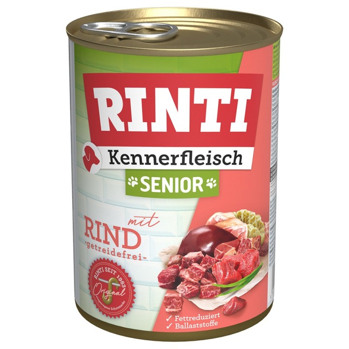RINTI Kennerfleisch Senior - 12 x 400 g Rind
