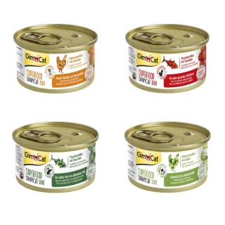 GimCat Superfood ShinyCat Duo 24 x 70 g - Mixpaket (4 Sorten)