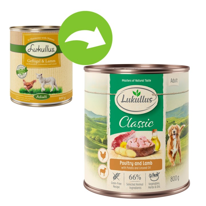 Sparpaket Lukullus Naturkost 24 x 800 g - Adult Mixpaket 1 (4 Sorten)