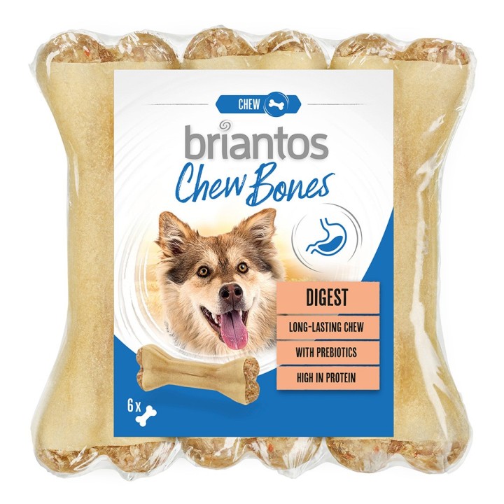 Briantos Chew Bones Digest (mit Präbiotika) - 6 x 12 cm (330 g)