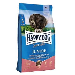 Happy Dog Supreme Sensible Junior Huhn, Lachs & Kartoffel - 10 kg
