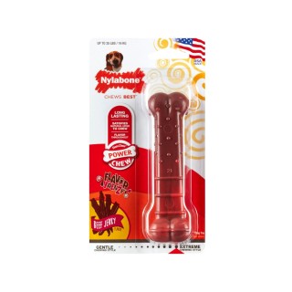 Nylabone Extreme Textured Dentaknochen mit Rind Jerky Geschmack - Größe M: L 14 x B 4 x H 2,5 cm