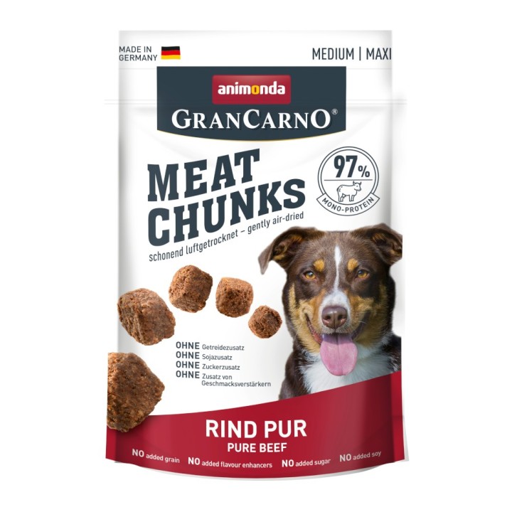 animonda Gran Carno Meat Chunks Medium / Maxi - Sparpaket: 4 x 80 g Rind Pur