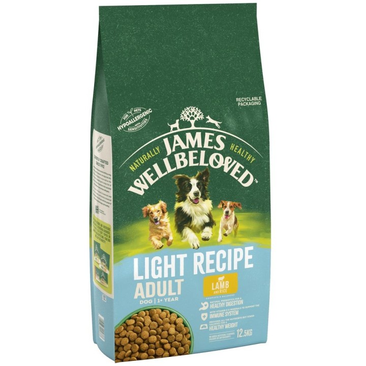 James Wellbeloved Adult Dog Light Hypoallergenic Lamm & Reis - 12,5 kg