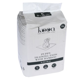 kooa Trainingsunterlage mit Bambus für Hundewelpen - X-Large: L 90 x B 60 cm, 30 Stück