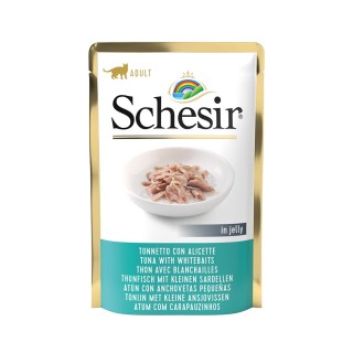 Schesir Katzen Pouch 6 x 85 g - Thunfisch mit kleinen Sardellen