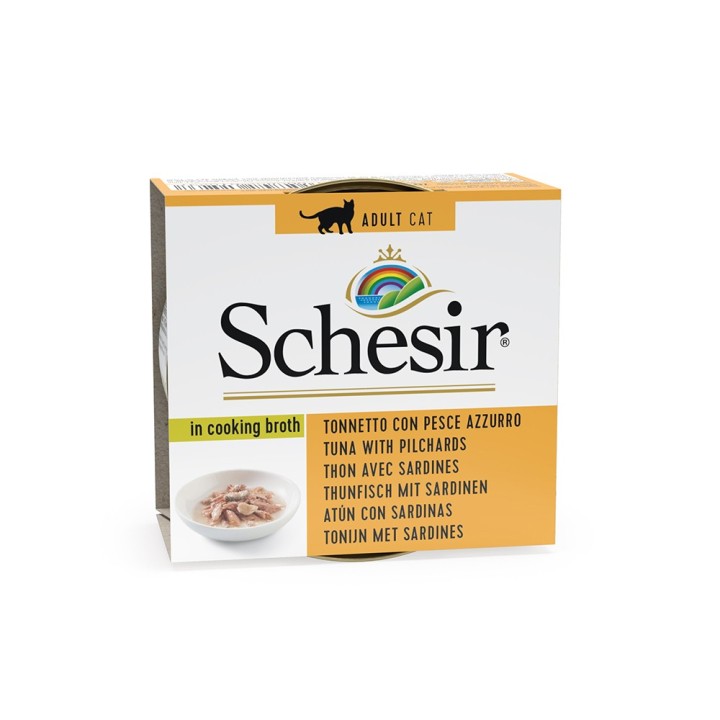 Schesir in Brühe 6 x 70 g - Thunfisch mit Sardinen