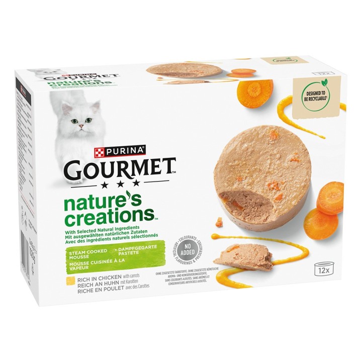 Gourmet Nature's Creations Pastete 12 x 85 g - Huhn & Karotten