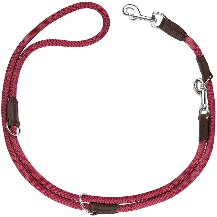 Hunter Verstellbare Führleine Freestyle, Tau bordeaux - 8/200