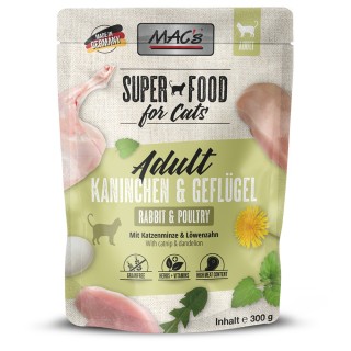 MAC´s Cat Pouch 6 x 300 g - Kaninchen & Geflügel
