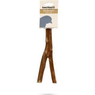 beeztees Sitzstange Holz mit Halter - 20 cm