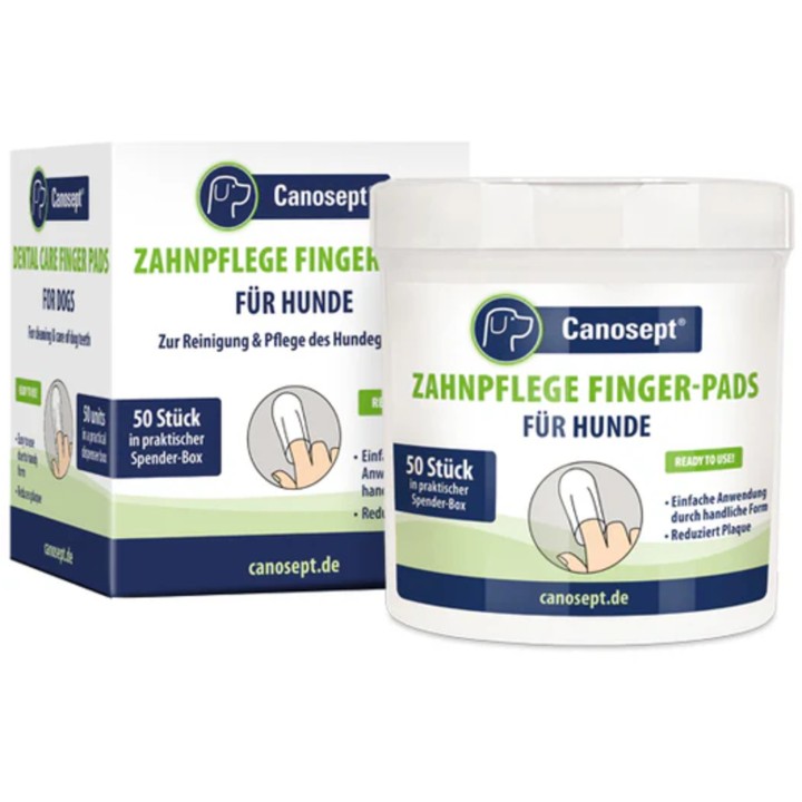 Canosept Zahnpflege Finger-Pads für Hunde - 50 Stk