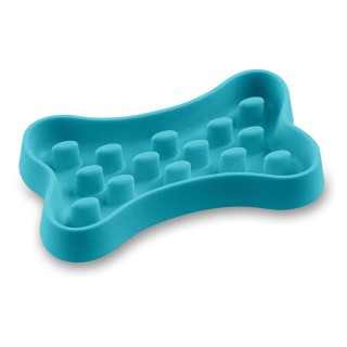 Here Sparky Anti-Schling-Napf Bone - türkis: 1,4 l, L 35,9 x B 20,4 x H 5 cm