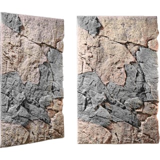 Back to Nature Aquarium Rückwand Slim Line Basalt/Gneiss 3D - 80A (50x3x80cm)