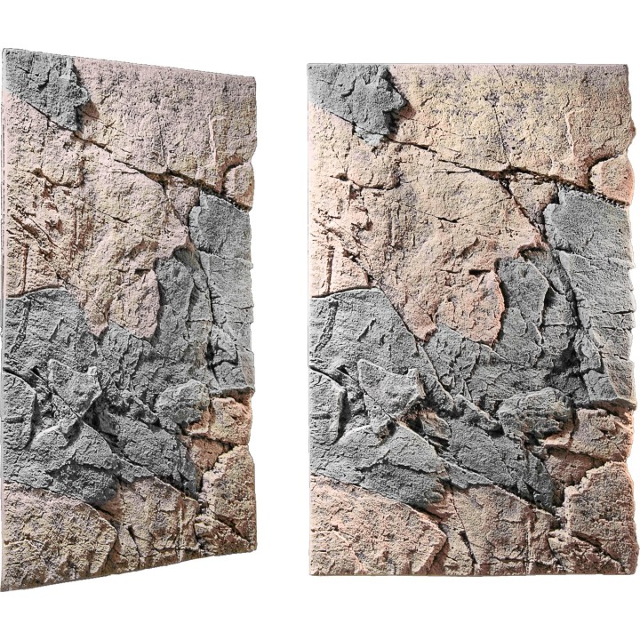 Back to Nature Aquarium Rückwand Slim Line Basalt/Gneiss 3D - 80A (50x3x80cm)