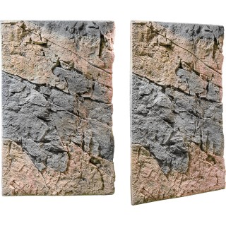 Back to Nature Aquarium Rückwand Slim Line Basalt/Gneiss 3D - 80B (50x3x80cm)