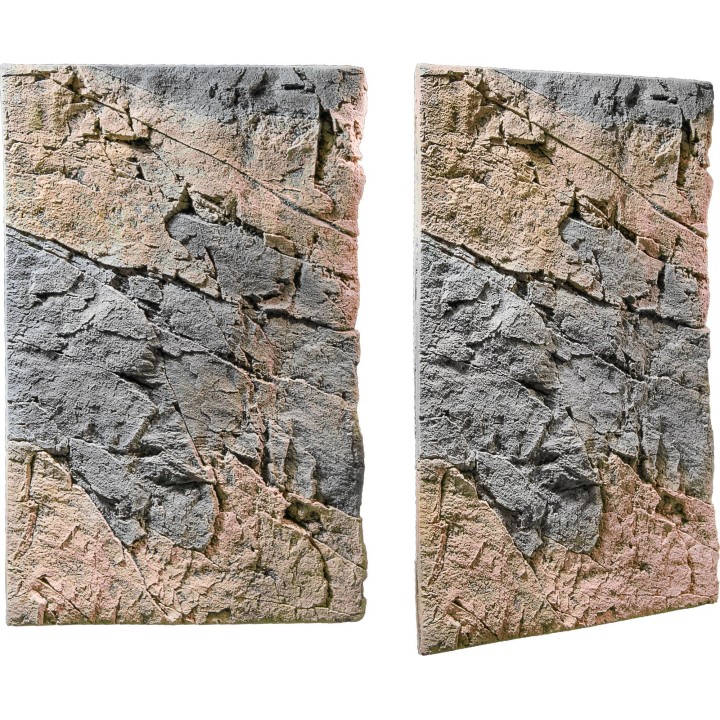 Back to Nature Aquarium Rückwand Slim Line Basalt/Gneiss 3D - 80B (50x3x80cm)