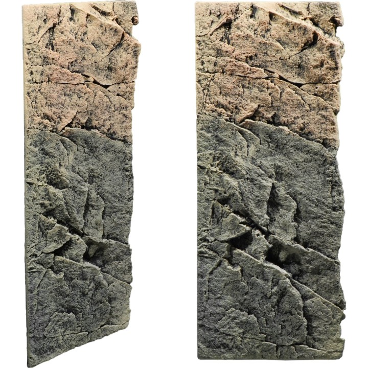 Back to Nature Aquarium Rückwand Slim Line Basalt/Gneiss 3D - 60C (23,5x4,5x56cm)
