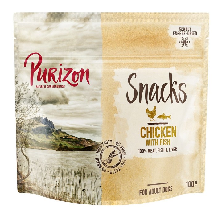 Purizon Snack Huhn mit Fisch - getreidefrei - Sparpaket: 3 x 100 g