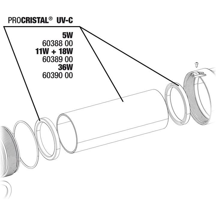 JBL ProCristal UV-C Quartzglaskolben - 5Watt