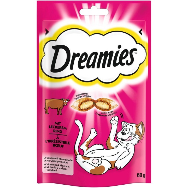Dreamies Katzensnack Klassik - Sparpaket Rind (6 x 60 g)