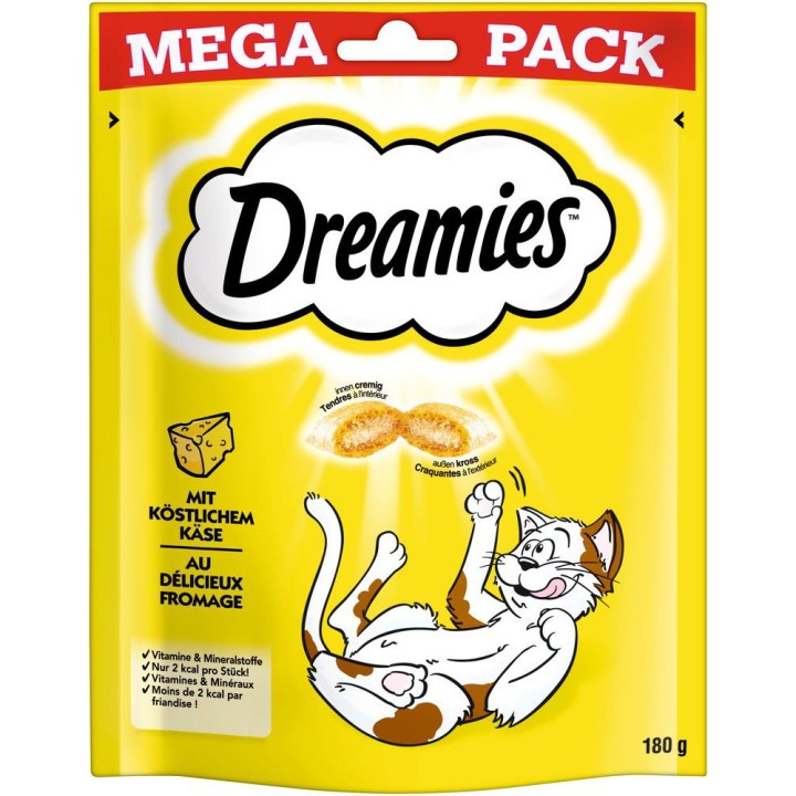 Dreamies Katzensnacks Mega Pack - Sparpaket Käse (4 x 180 g)