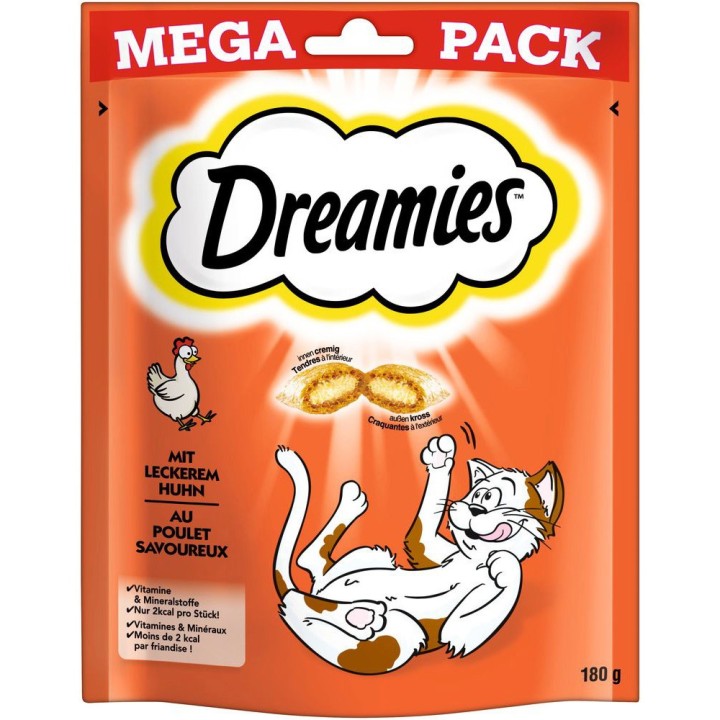 Dreamies Katzensnacks Mega Pack - Sparpaket Huhn (4 x 180 g)