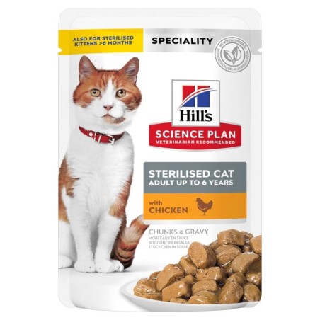 Hill's Science Plan Adult Sterilised - Sparpaket: Huhn (24 x 85 g)
