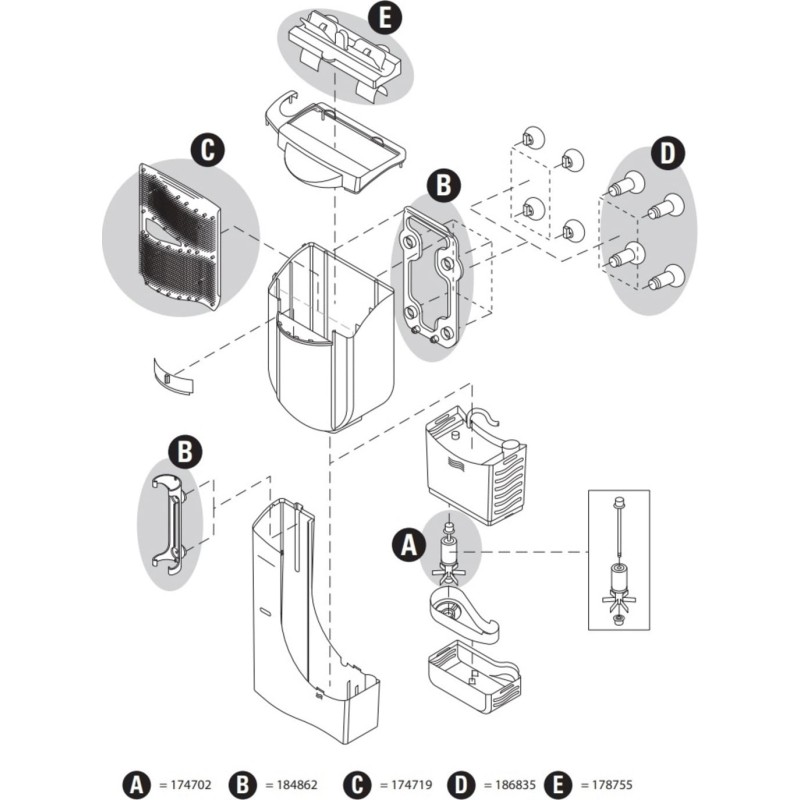 Tetra EasyCrystal FilterBox 600 Haftsauger lang - 1 Stk