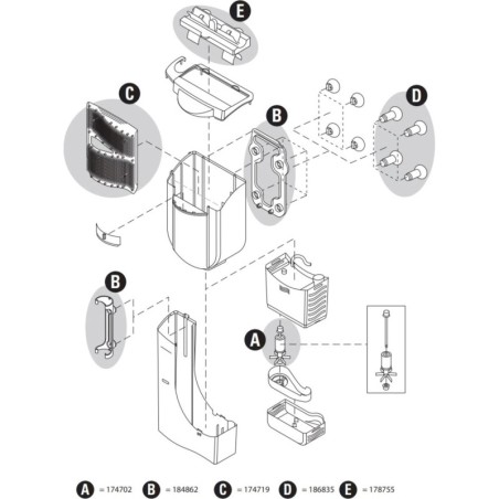Tetra EasyCrystal FilterBox 600 Haftsauger lang - 1 Stk