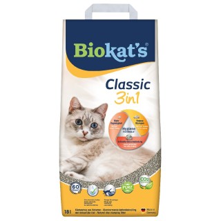 Biokat's Classic 3in1 Katzenstreu Parfümfrei - 18 l