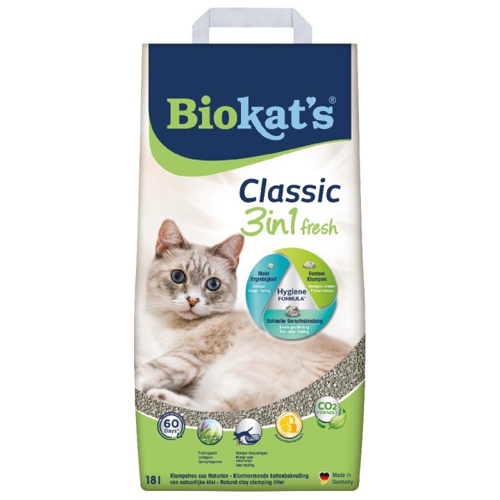 Biokat´s Classic 3in1 Fresh Katzenstreu Frühling - 18 l