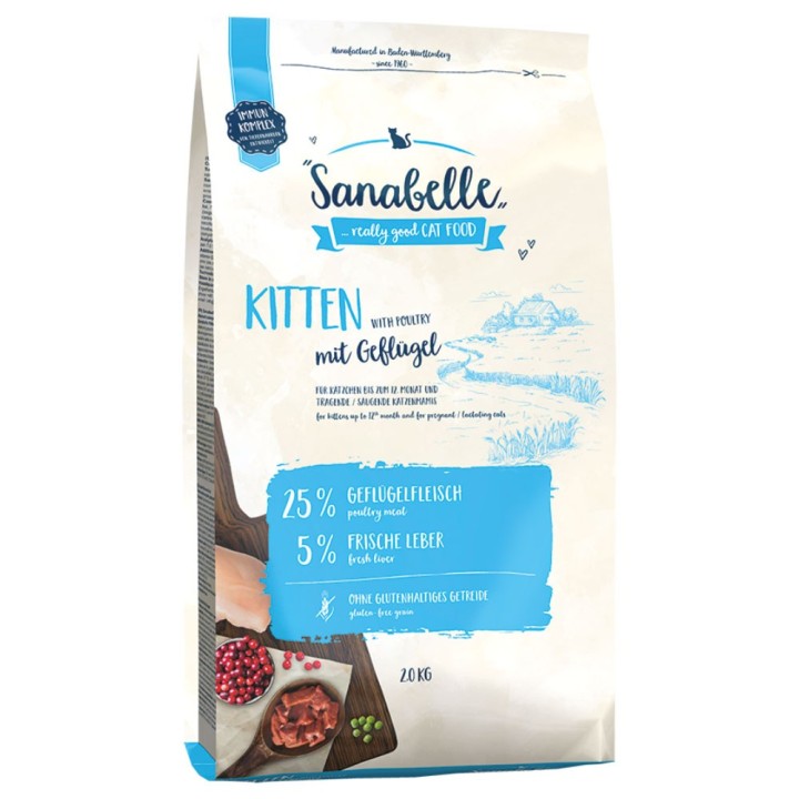 Sparpaket Sanabelle 2 x 2 kg - Kitten mit Geflügel