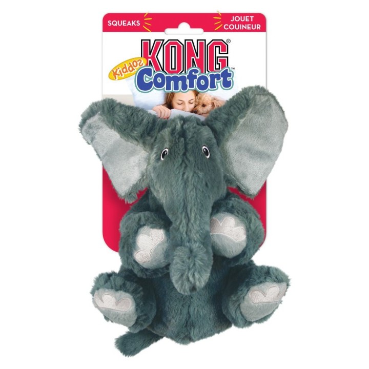 KONG Comfort Kiddos Elephant - Größe XS: L 10 x B 13 x H 15 cm