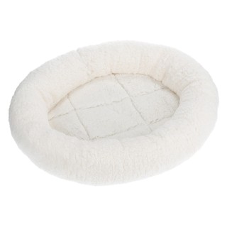 Kuschelbett Fluffy 2in1 - wollweiß: L 50 x B 42 x H 7,5 cm
