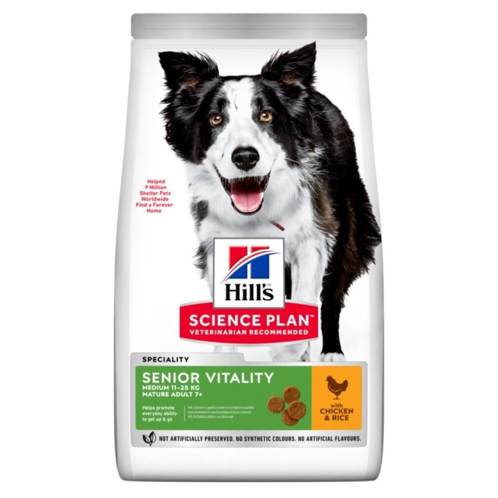 Sparpaket Hill's Science Plan 2 x Großgebinde - Senior Vitality Medium mit Huhn (2 x 14 kg)