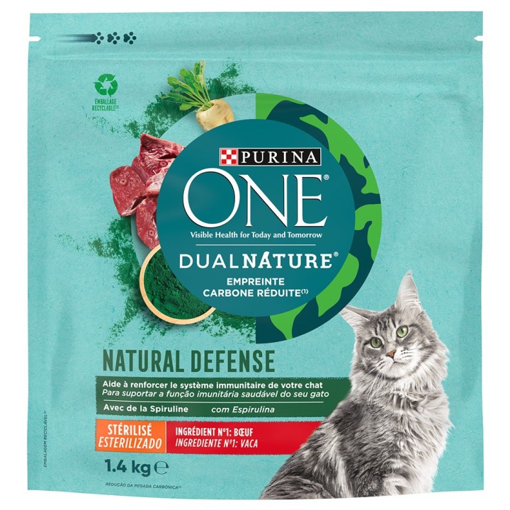 PURINA ONE Dual Nature Sterilized Rind mit Spirulina - 1,4 kg