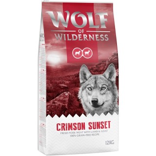 2 x 12 kg Wolf of Wilderness Trockenfutter - getreidefrei - Crimson Sunset - Lamm & Ziege