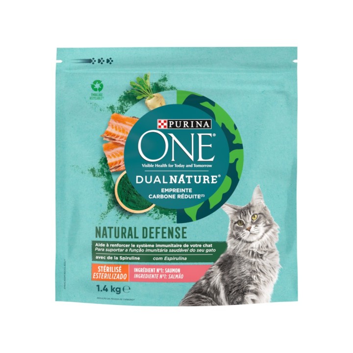 PURINA ONE Dual Nature Sterilized Lachs mit Spirulina - 1,4 kg
