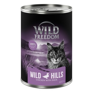 Wild Freedom Adult 6 x 400 g - getreidefreie Rezeptur -  Wild Hills - Ente & Huhn