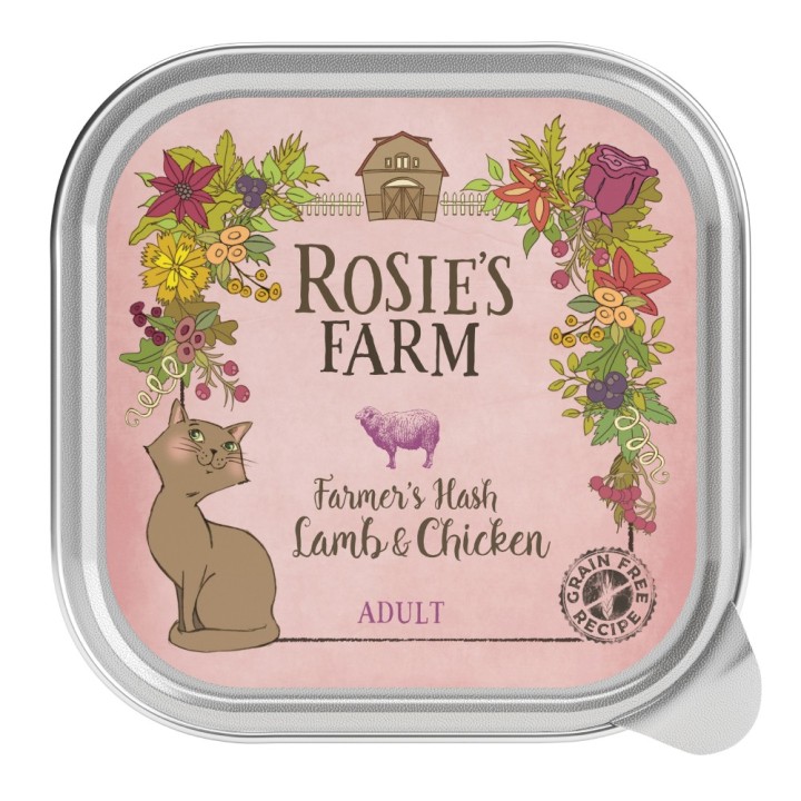 Sparpaket Rosie's Farm Adult 32 x 100 g - Lamm & Huhn