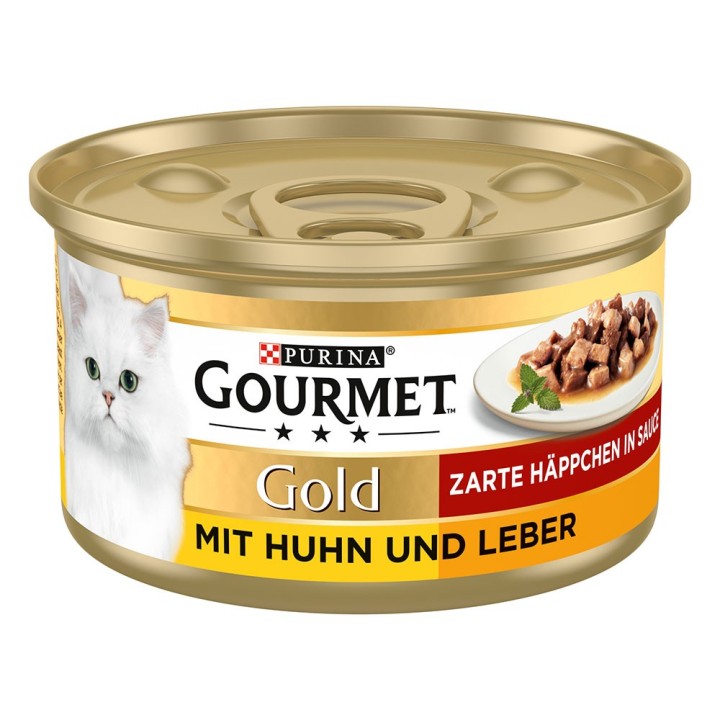 Sparpaket Gourmet Gold Zarte Häppchen 24 x 85 g - Huhn & Leber