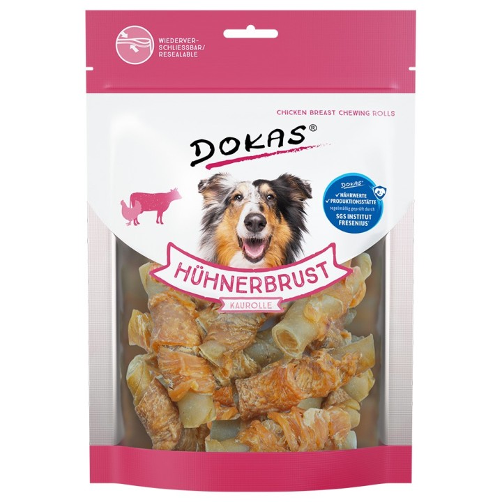 Dokas Hundesnack Hühnerbrust Kaurolle - Sparpaket: 2 x 250 g