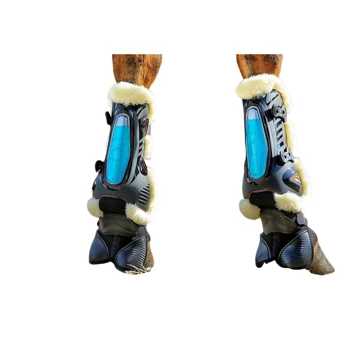 Vorderbeinschutz für Pferde eQuick eShock overreach fluffy