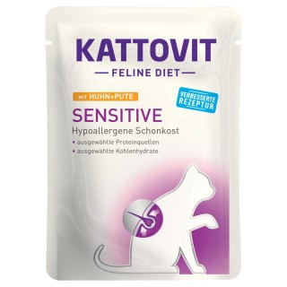 Kattovit Sensitive Pouches 24 x 85 g - Huhn & Pute