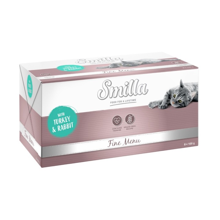 Smilla Schale Fine Menu 8 x 100 g - Pute & Kaninchen