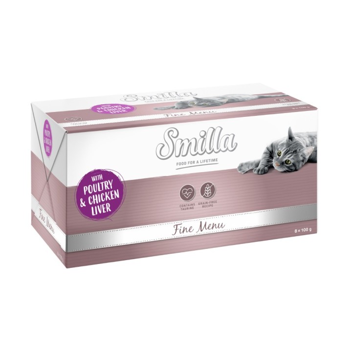 Smilla Schale Fine Menu 8 x 100 g - Geflügel & Hühnerleber