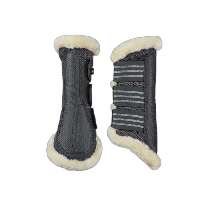 Geschlossene Vorderbeingamaschen Sehnenschutz mit Fell Horze Lincoln