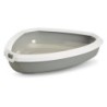 Savic Rincon Ecktoilette mit Rand - grau / weiß